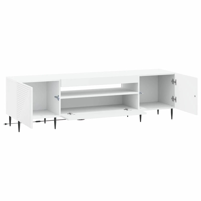 LED TV Cabinet White Engineered Wood