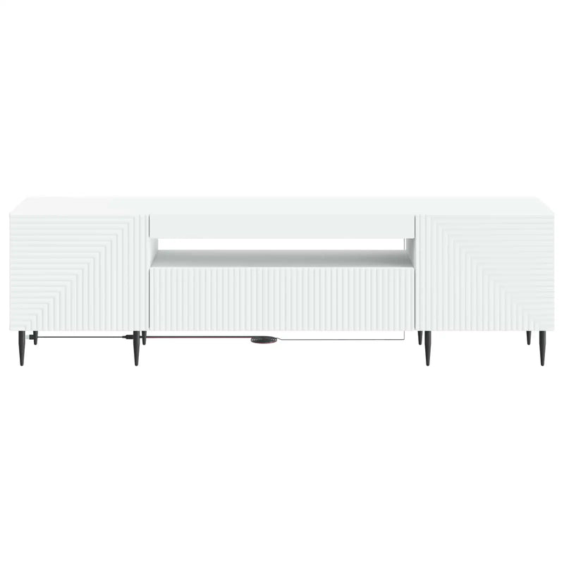 LED TV Cabinet White Engineered Wood