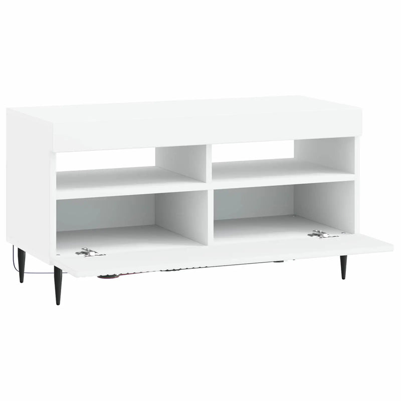 LED TV Cabinet White Engineered Wood