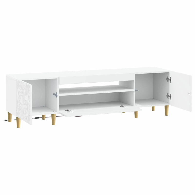 LED TV Cabinet White Engineered Wood