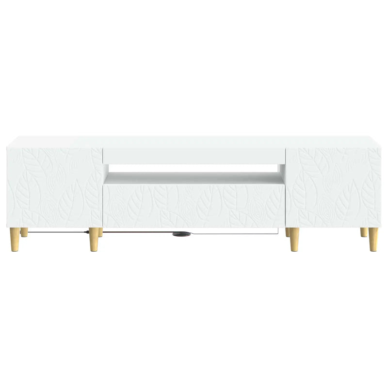 LED TV Cabinet White Engineered Wood