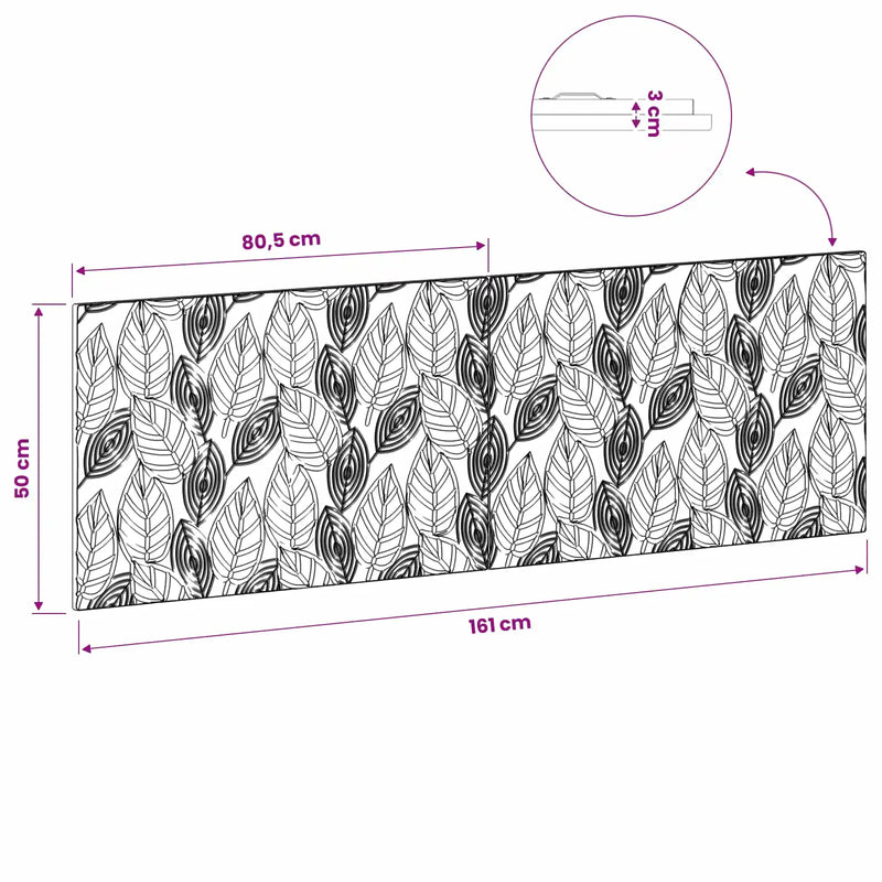 Wall-Mounted Headboard DELFT Sonoma Oak Engineered Wood
