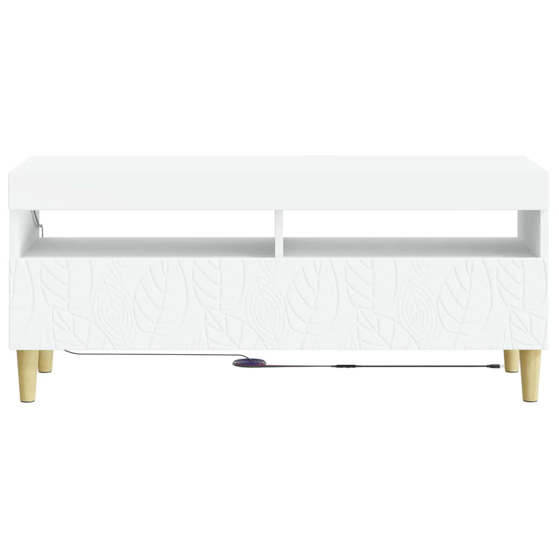 LED TV Cabinet White Engineered Wood