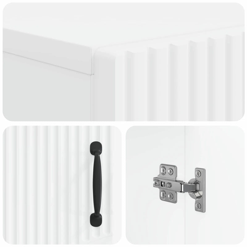 Bathroom Storage Cabinet HOORN White 59.5 x 31 x 77 cm