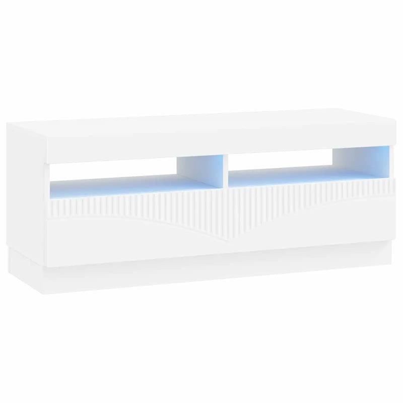 LED TV Cabinet White Engineered Wood