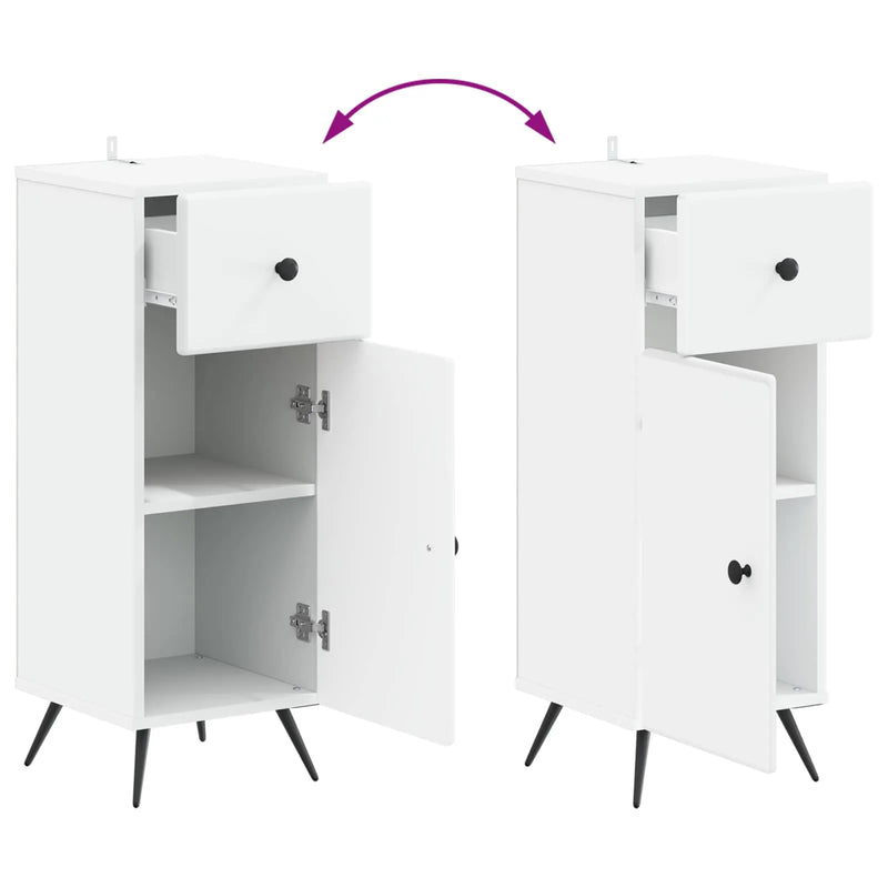 Bathroom Storage Cabinet BREDA White 30 x 31 x 80 cm