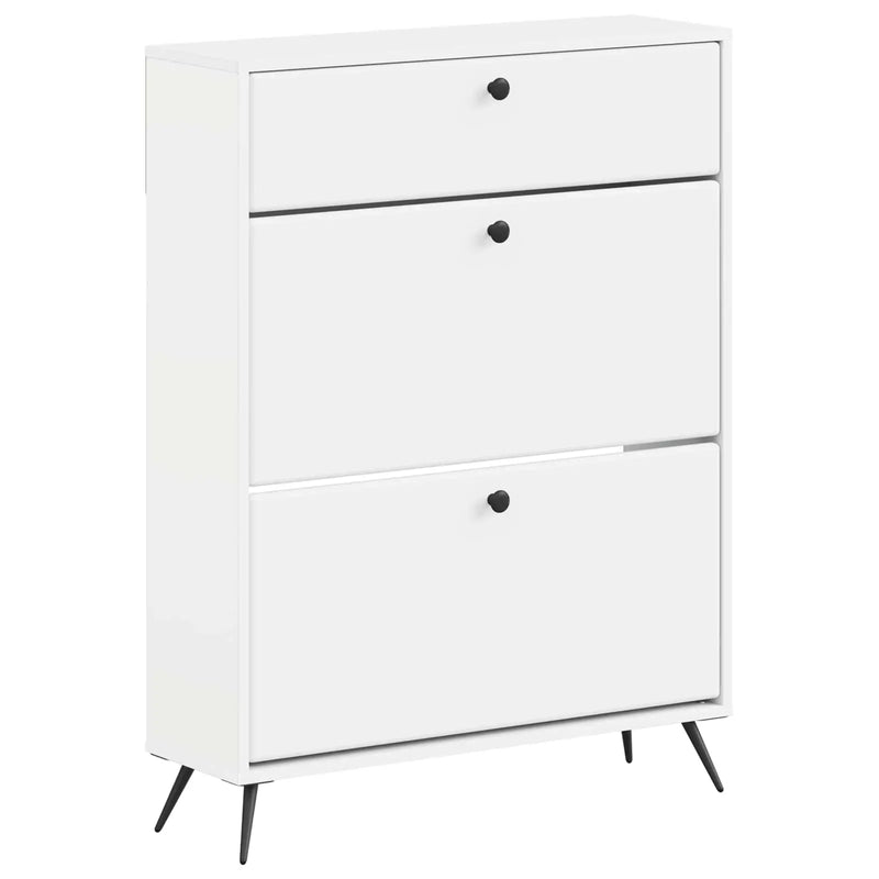 Shoe Cabinet BREDA 78 x 24 x 103 cm Engineered Wood White