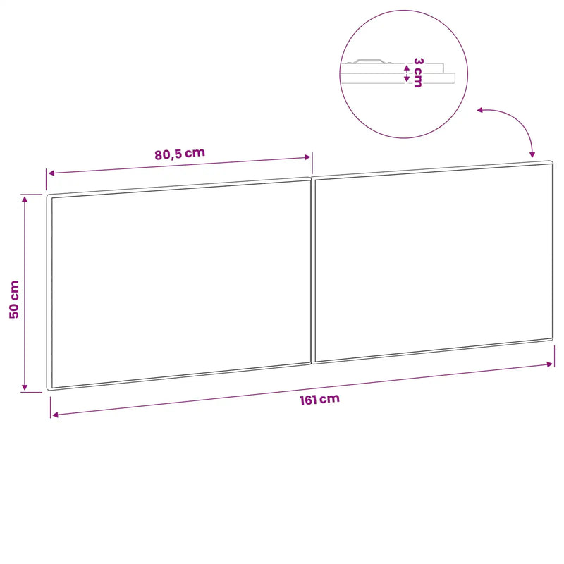 Wall-Mounted Headboard BREDA Sonoma Oak Engineered Wood