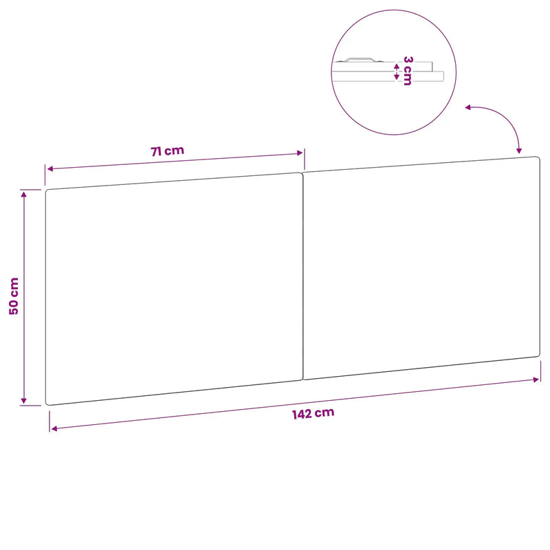 Wall-Mounted Headboard BREDA Sonoma Oak Engineered Wood