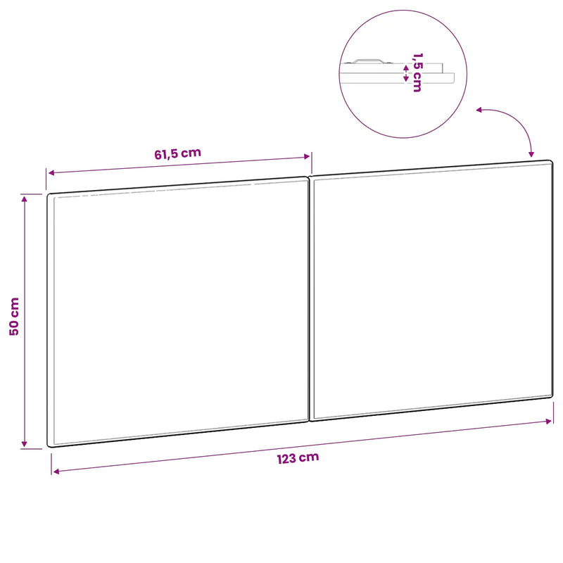Wall-Mounted Headboard BREDA Sonoma Oak Engineered Wood