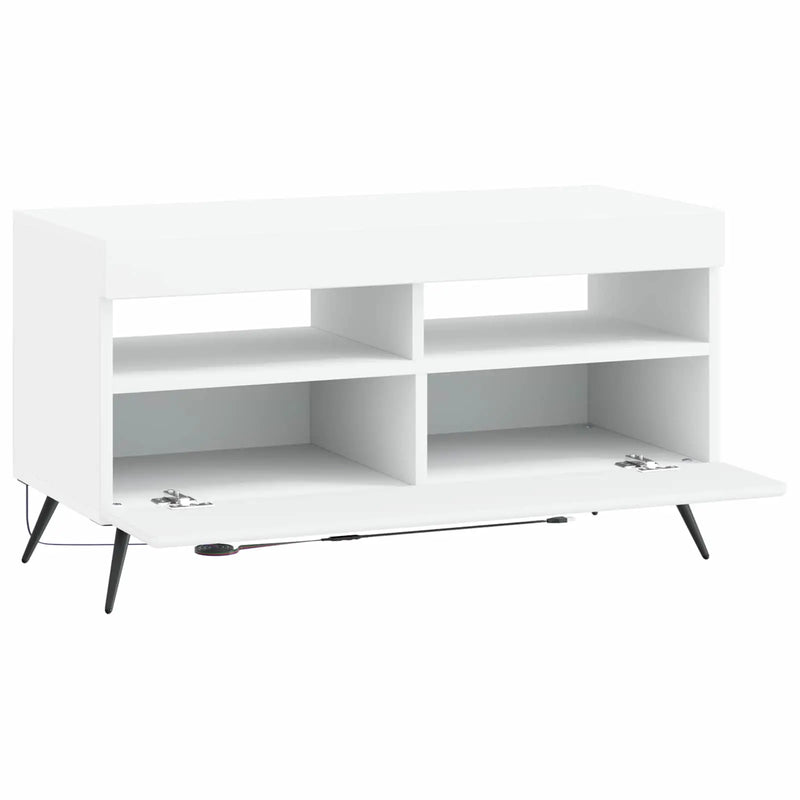LED TV Cabinet White Engineered Wood