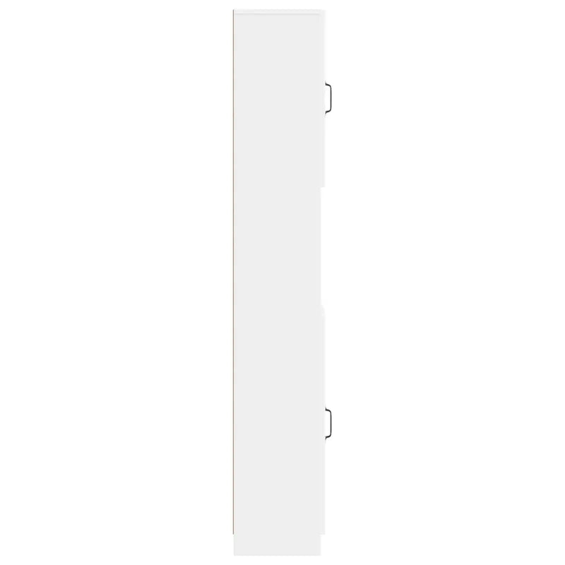 Bathroom Cabinet with Open Shelf UTRECHT White 30 x 31 x 187 cm