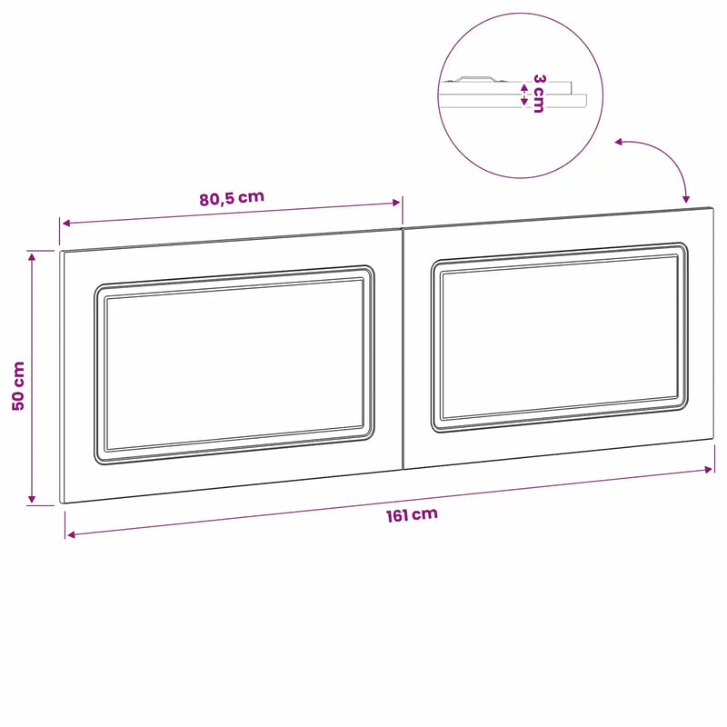 Wall-Mounted Headboard UTRECHT Sonoma Oak Engineered Wood