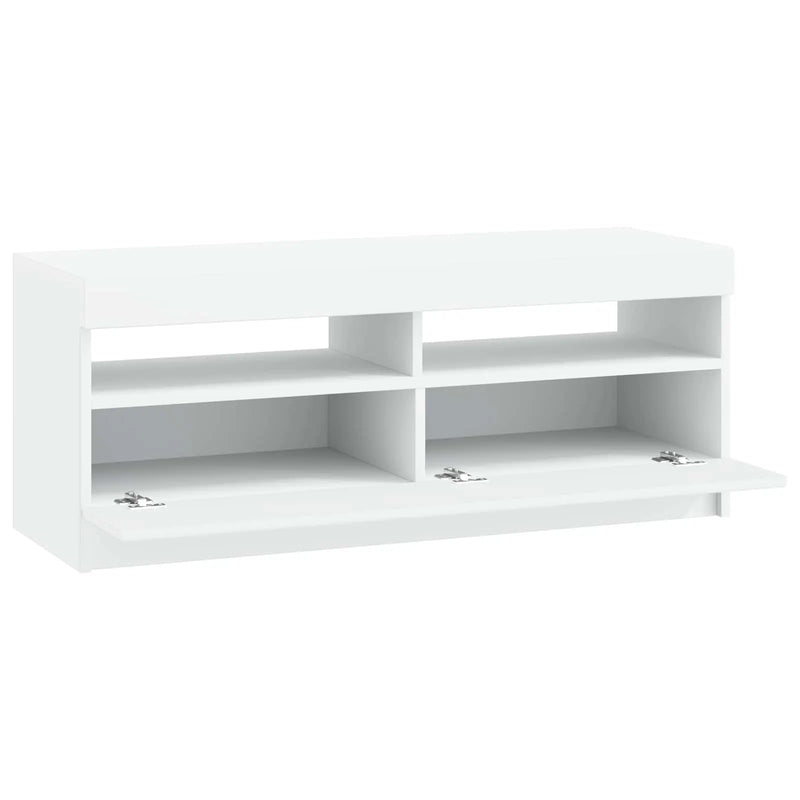 LED TV Cabinet White Engineered Wood