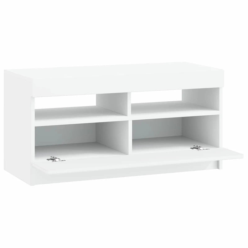 LED TV Cabinet White Engineered Wood