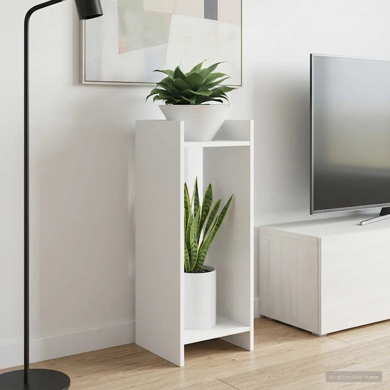 Plant Stand 2 pcs White 30 x 30 x 80 cm Engineered Wood