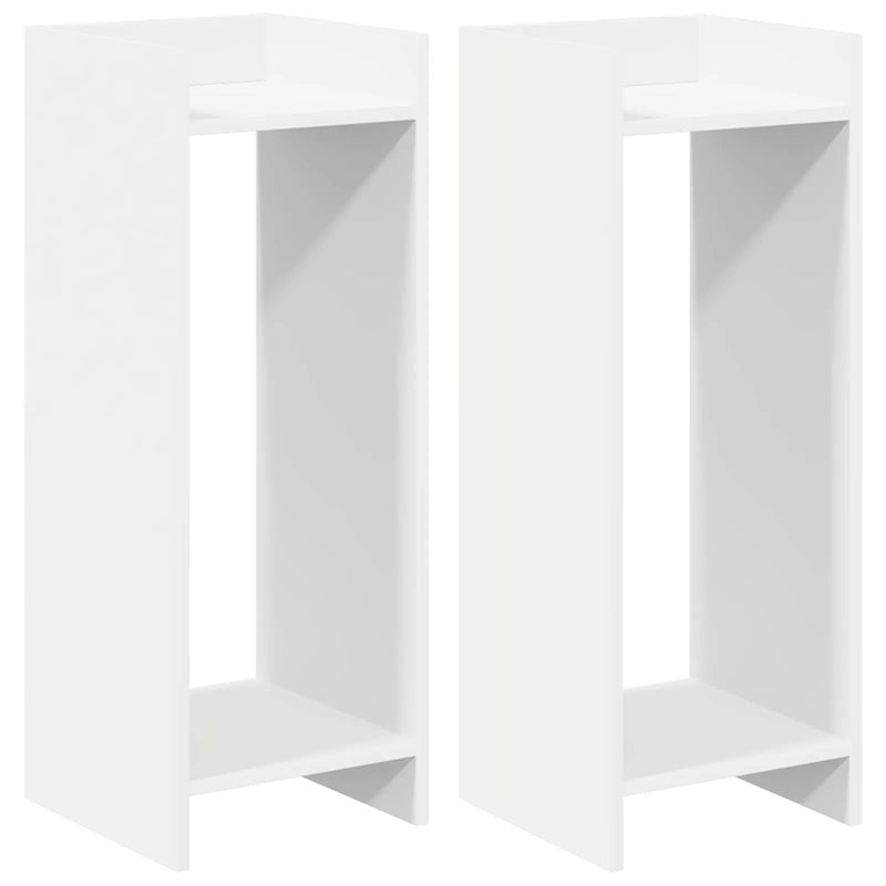 Plant Stand 2 pcs White 30 x 30 x 80 cm Engineered Wood