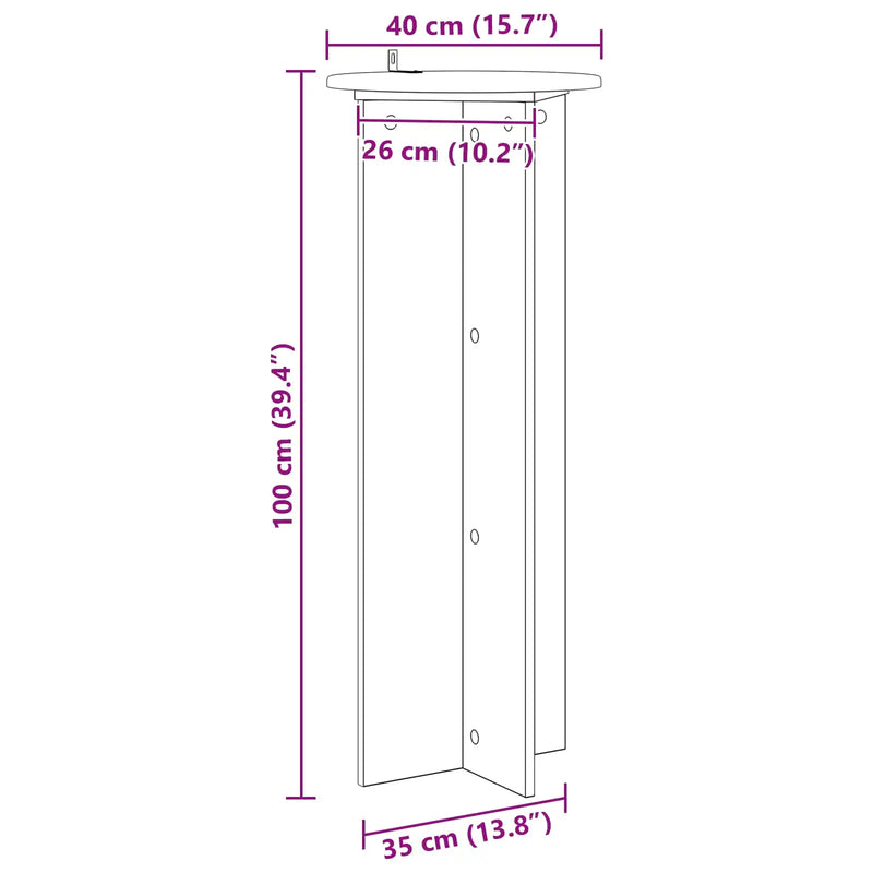 Plant Stand 2 pcs White ��40 x 100 cm Engineered Wood