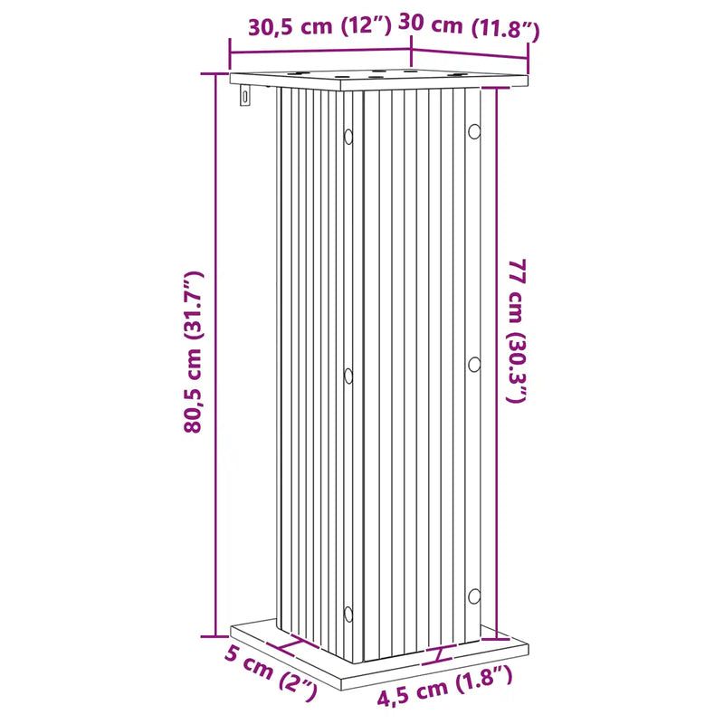 Plant Stand 2 pcs White 30.5 x 30 x 80.5 cm Engineered Wood