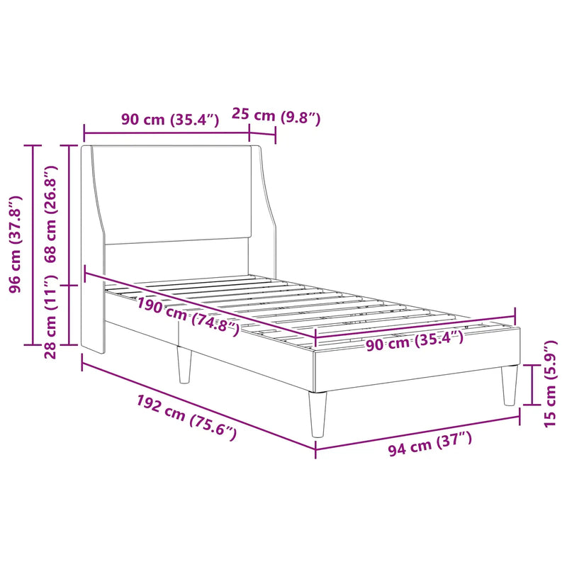 Bed Frame with Headboard connect plate