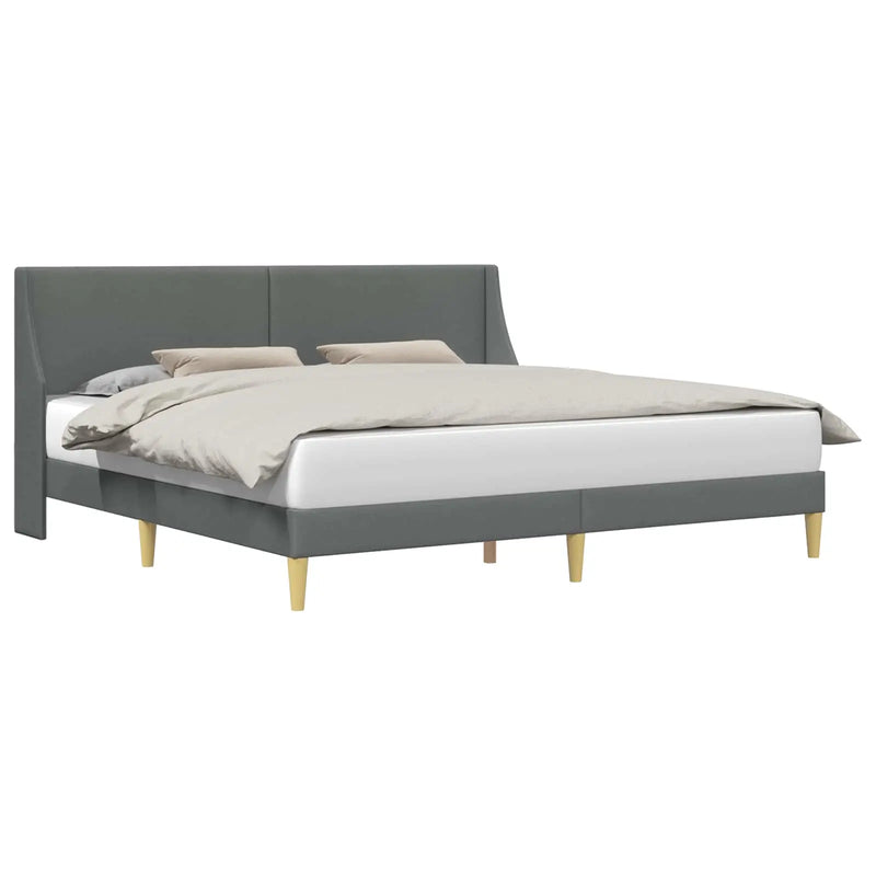 Bed Frame with Headboard Dark Grey connect plate