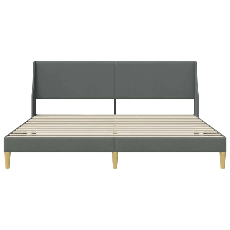 Bed Frame with Headboard Dark Grey connect plate
