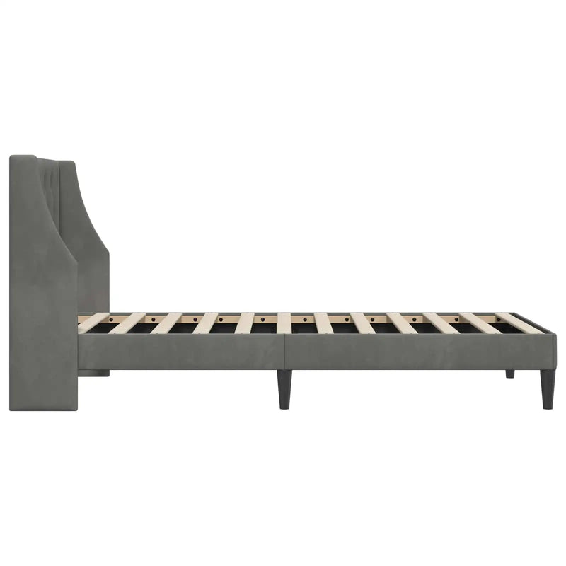 Bed Frame with Headboard Dark Grey connect plate