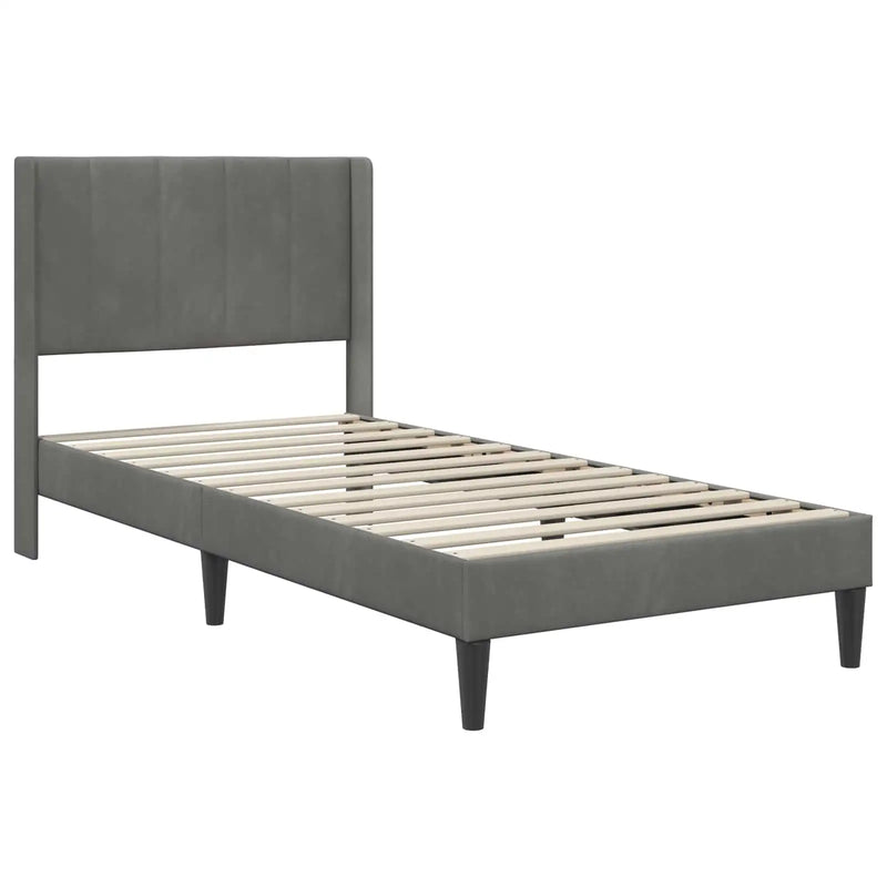 Bed Frame with Headboard Dark Grey connect plate