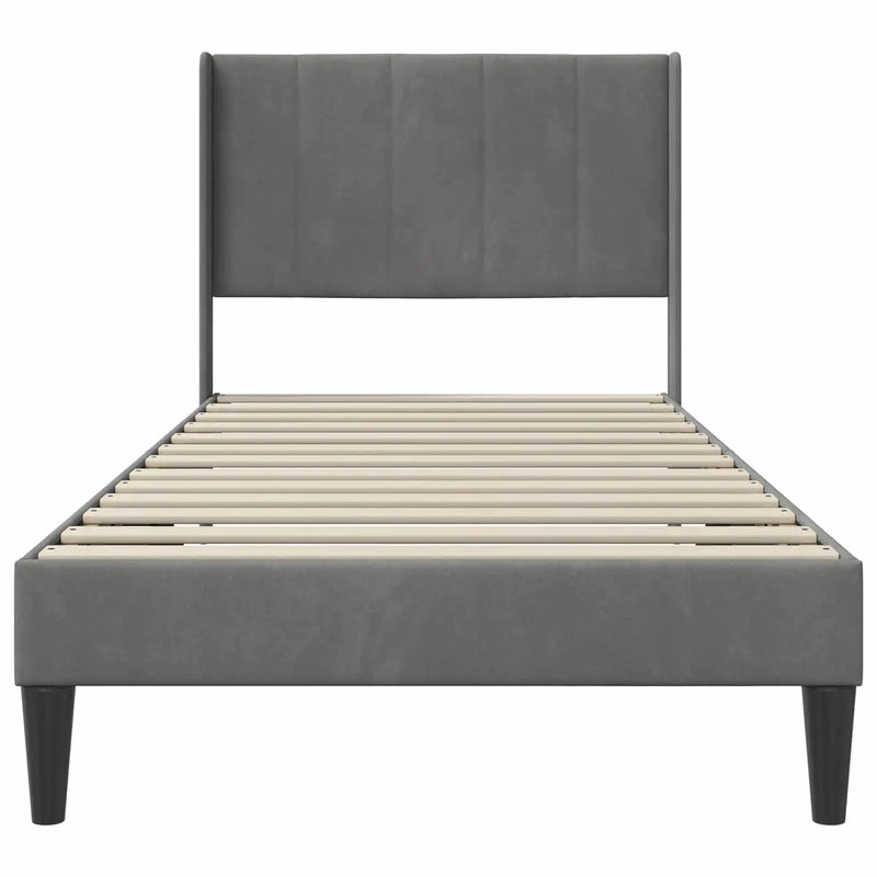 Bed Frame with Headboard Dark Grey connect plate