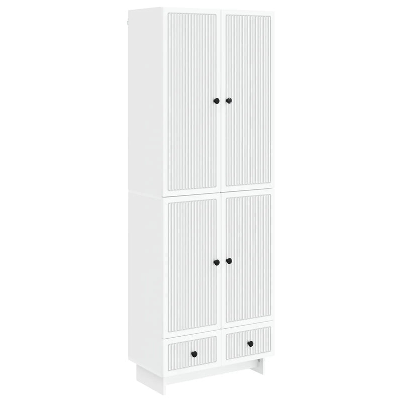 Cabinet Set 2 pcs White 66 x 34.5 x 95 cm Engineered Wood