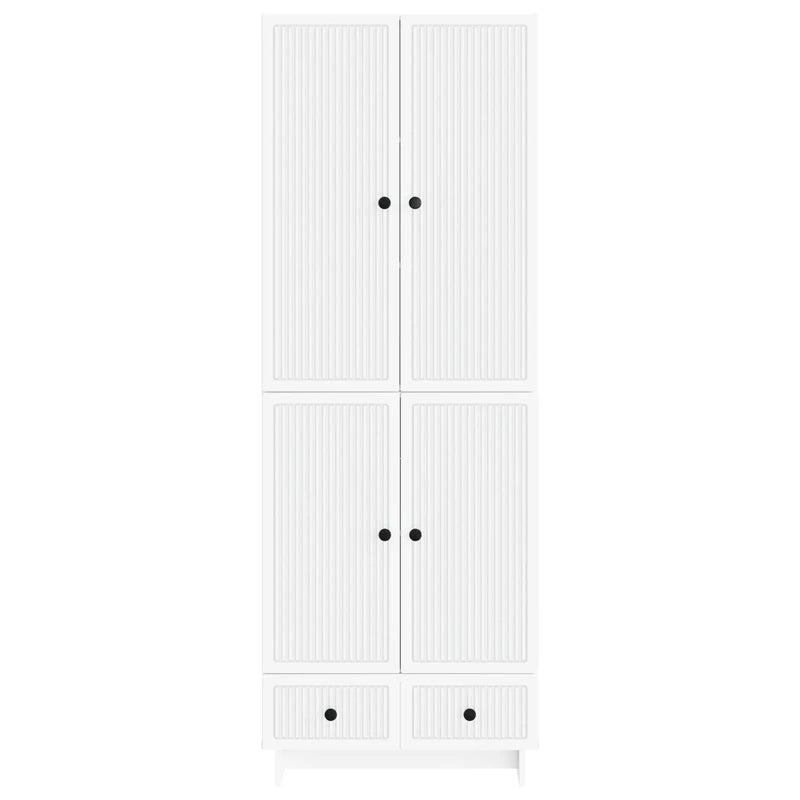 Cabinet Set 2 pcs White 66 x 34.5 x 95 cm Engineered Wood