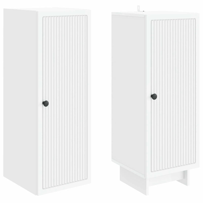 Cabinet Set 2 pcs White 34.5 x 33 x 90 cm Engineered Wood