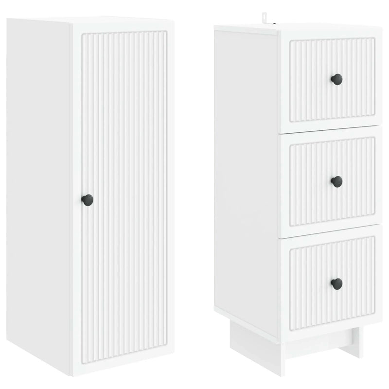 Cabinet Set 2 pcs White 33 x 34.5 x 90 cm Engineered Wood