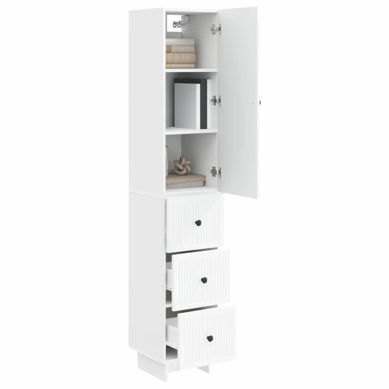 Cabinet Set 2 pcs White 33 x 34.5 x 90 cm Engineered Wood