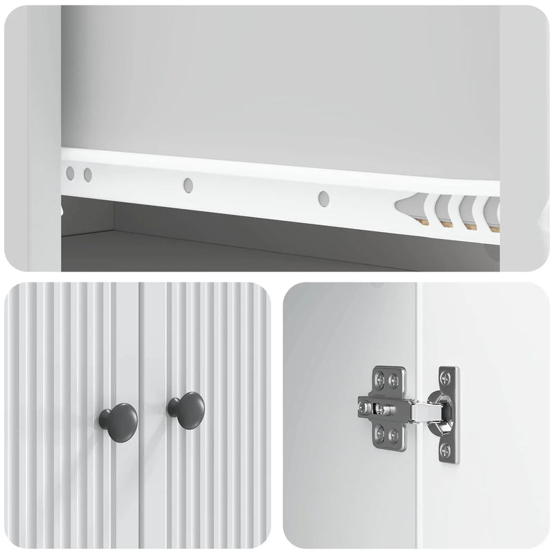 Cabinet Set 2 pcs White 66 x 34.5 x 90 cm Engineered Wood