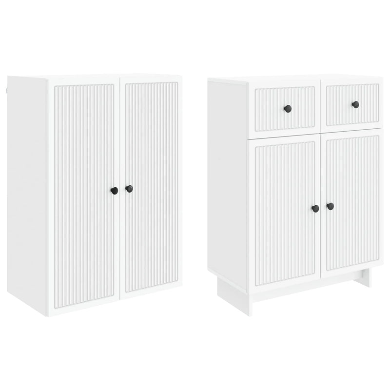 Cabinet Set 2 pcs White 66 x 34.5 x 90 cm Engineered Wood