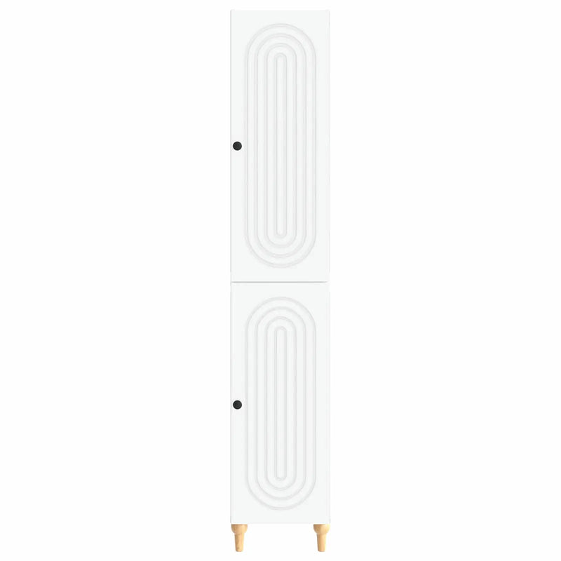 Cabinet Set 2 pcs White Engineered Wood