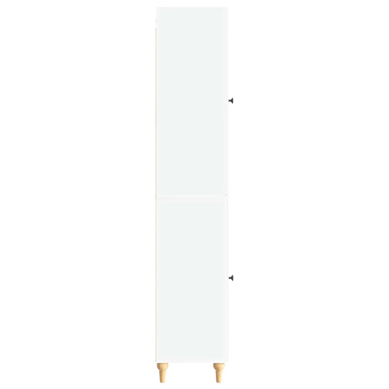 Cabinet Set 2 pcs White Engineered Wood