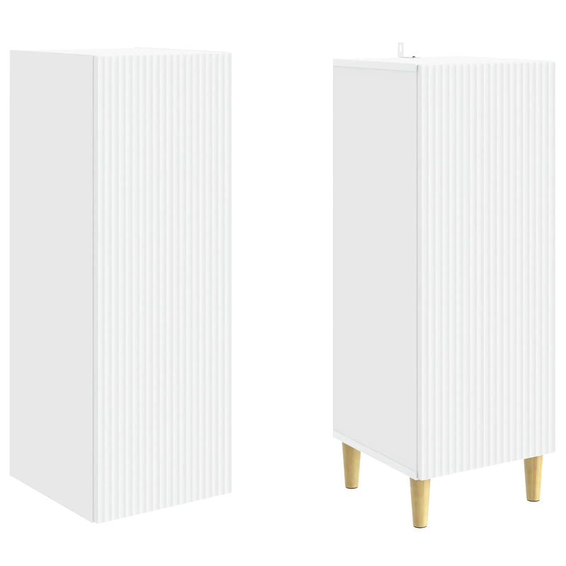 Cabinet Set 2 pcs White 33 x 34.5 x 90 cm Engineered Wood