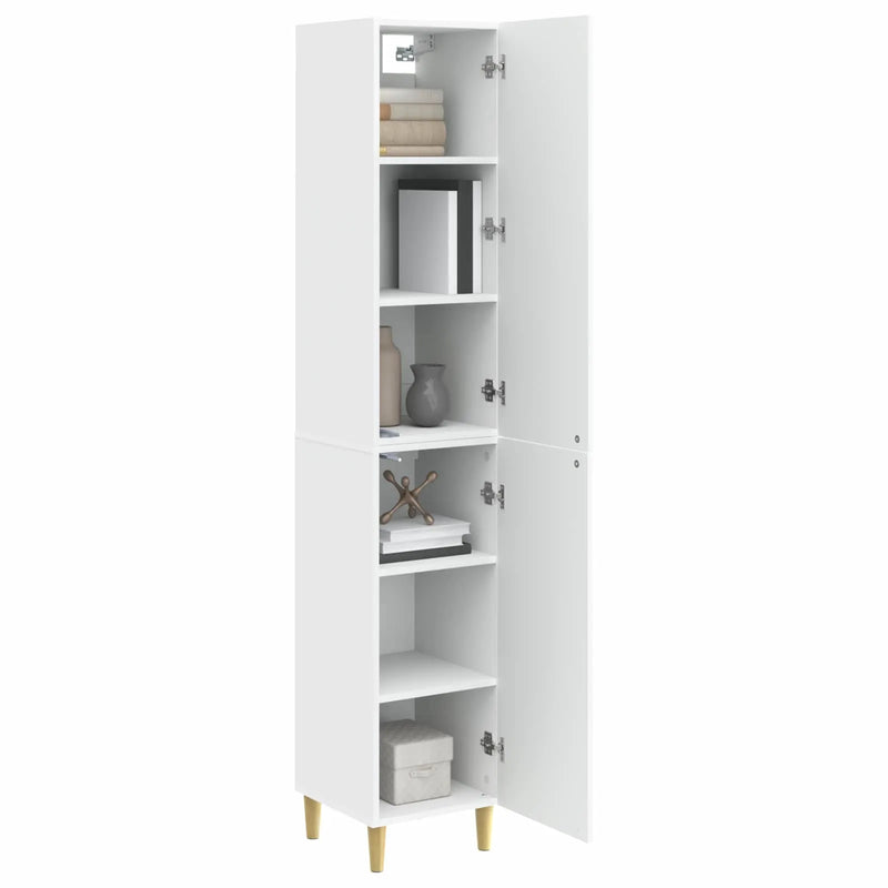 Cabinet Set 2 pcs White 33 x 34.5 x 90 cm Engineered Wood