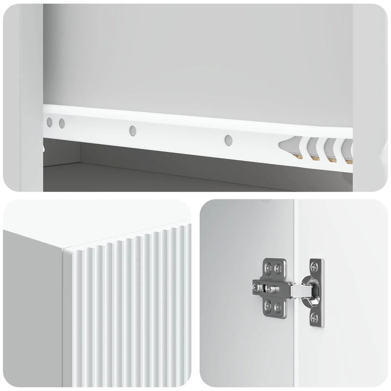Cabinet Set 2 pcs White 66 x 34.5 x 90 cm Engineered Wood