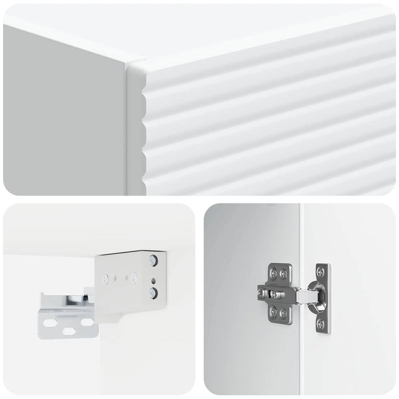 Cabinet Set 2 pcs White 33 x 34.5 x 89.5 cm Engineered Wood