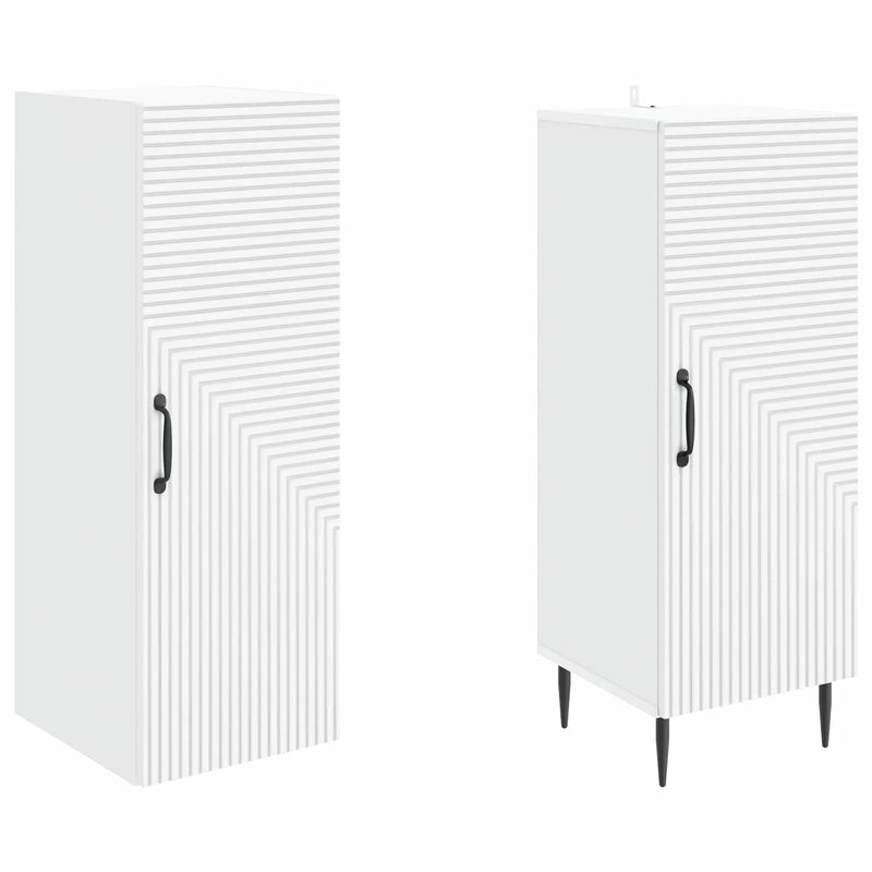 Cabinet Set 2 pcs White 33 x 34.5 x 89.5 cm Engineered Wood