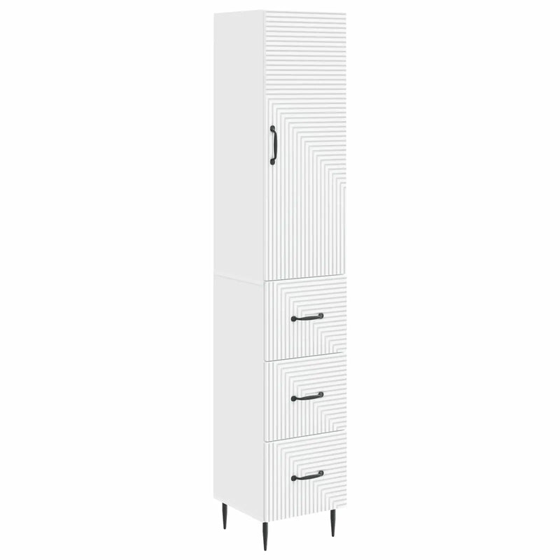 Cabinet Set 2 pcs White 33 x 34.5 x 90 cm Engineered Wood