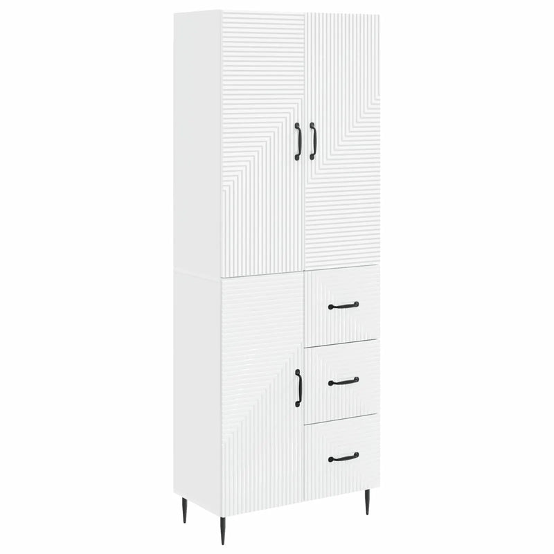 Cabinet Set 2 pcs White 66 x 34.5 x 89.5 cm Engineered Wood