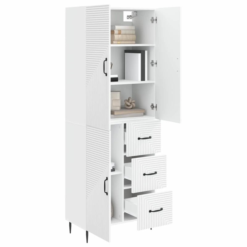 Cabinet Set 2 pcs White 66 x 34.5 x 89.5 cm Engineered Wood