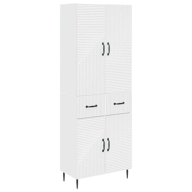 Cabinet Set 2 pcs White 66 x 34.5 x 89.5 cm Engineered Wood