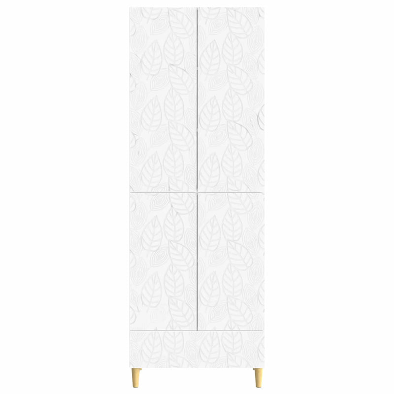 Cabinet Set 2 pcs White Engineered Wood