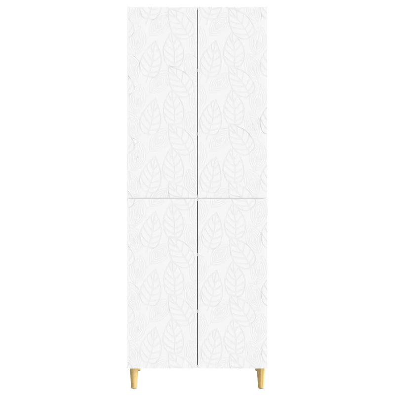 Cabinet Set 2 pcs White Engineered Wood