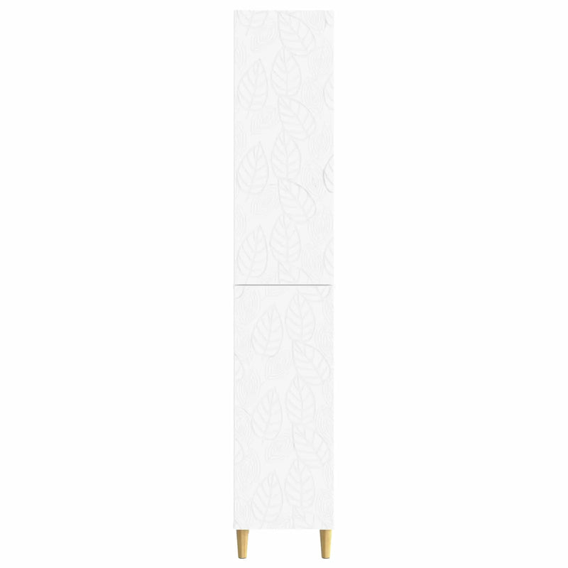 Cabinet Set 2 pcs White Engineered Wood